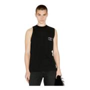 Katoenen Jersey Logo Print Tanktop Martine Rose , Black , Heren