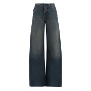 Vintage Wide-leg Jeans MM6 Maison Margiela , Blue , Dames