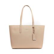 Zilver Mink Tote Tas Blauw Calvin Klein , Beige , Dames