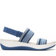 Blauwe Platte Sandalen voor Vrouwen Clarks , Blue , Dames