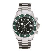 Duiker Chrono Roestvrijstalen Horloge Revue Thommen , Green , Heren