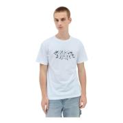 Graffiti Crewneck T-Shirt Awake NY , White , Heren