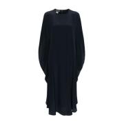 Midnight Blue Zijden Jurk Gianluca Capannolo , Black , Dames