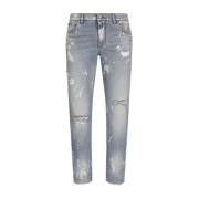 Vintage Denim Plaque Jeans Maat: 52, kleur: Blauw Dolce & Gabbana , Bl...