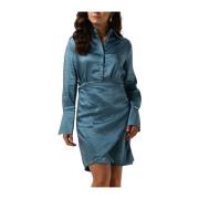 Satin Wrap Jurk Blauw Colourful Rebel , Blue , Dames