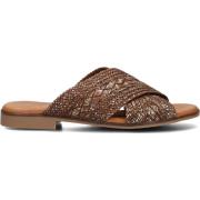 Gevlochten Dames Slippers Stefano Lauran , Brown , Dames