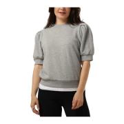 Mika Sweat Dames Sweater Lichtgrijs Minus , Gray , Dames