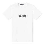 Stijlvol Wit T-shirt voor Mannen Comme des Garçons , White , Heren