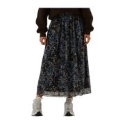 Cloudy Leaves Midi Rok Catwalk Junkie , Multicolor , Dames