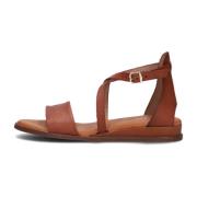 Dames Sandalen Trendy Cognac Model Red Rag , Brown , Dames