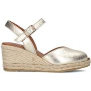 Gouden Leren Sleehak Sandalen Viguera , Gray , Dames