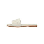 Elegante Leren Slippers Shabbies , White , Dames