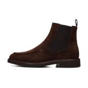 Bruine Chelsea Boots met Elastische Panelen Giorgio , Brown , Heren