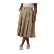 Beige Midirok Maganmw Skirt My Essential Wardrobe , Beige , Dames