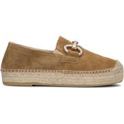 Suède Espadrilles met Gouden Detail Viguera , Brown , Dames