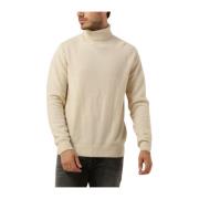 Off-White Lambswool Roll Neck Sweater Anerkjendt , Beige , Heren