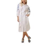 Elegante Witte Zomerjurk Est'Seven , White , Dames