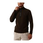 Heren Clifden Halfzip Sweater Bruin Butcher of Blue , Brown , Heren