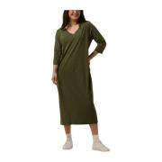 Groene Midi Jurk Khaki Stijl Penn&Ink N.Y , Green , Dames