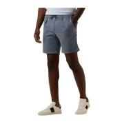 Blauwe Zomer Shorts Trendy Stijl Profuomo , Blue , Heren