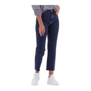 Logan Straight Leg Jeans in Donkerblauw 7 For All Mankind , Blue , Dam...