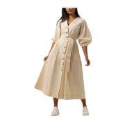 Zomer Geweven Jurk Twinset , Beige , Dames