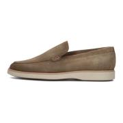 Taupe Loafers met Stijlvol Stikwerk Magnanni , Beige , Heren