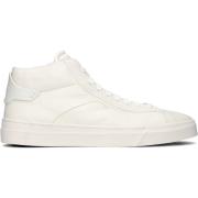 Heren Hoge Top Leren Sneakers Santoni , White , Heren