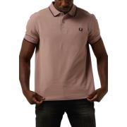 Heren Polo & T-shirts, Twin Tipped Shirt Fred Perry , Pink , Heren