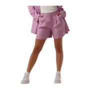 Roze High Waist Shorts voor de Zomer Colourful Rebel , Pink , Dames