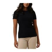 Zwart Katoenen T-shirt Penn&Ink N.Y , Black , Dames