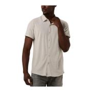 Heren Casual Shirt Melange Pique Dstrezzed , Beige , Heren