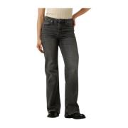 Donkergrijze High Wide Y Jeans My Essential Wardrobe , Gray , Dames