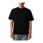 Heren Polo & T-shirts Base Tee Woodbird , Black , Heren