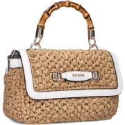 Witte Top Handvat Flap Tas Guess , Beige , Dames