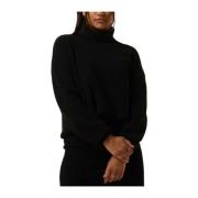 Chunky Roll Neck Trui Zwart Calvin Klein , Black , Dames