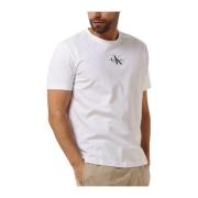 Heren Monologo Regular Tee Calvin Klein , White , Heren