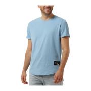 Heren Polo T-shirt met Badge Calvin Klein , Blue , Heren