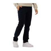 Slim Fit Chino Broek in Donkerblauw Hugo Boss , Blue , Heren