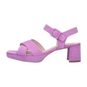 Lila Suède Kruisband Sandalen Gabor , Purple , Dames