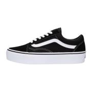 Lage Platform Sneakers Old Skool Stijl Vans , Black , Dames