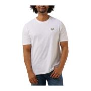 Heren Polo & T-shirt Slub Tee Lyle & Scott , White , Heren