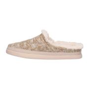 Gezellige Beige Gebreide Pantoffels Toms , Beige , Dames