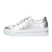 Zilveren Lage Platform Sneakers Gabor , Gray , Dames