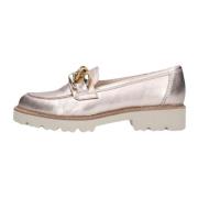 Roségouden Loafers met Kettingdetail Gabor , Pink , Dames