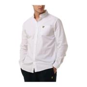 Casual Katoen Linnen Button Down Overhemd Lyle & Scott , White , Heren