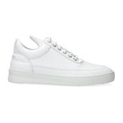 Witte sneakers van korrelig leer Filling Pieces , White , Heren