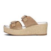 Elegante Plateau Slipper Unisa , Beige , Dames