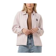 Dames Blouses Tjw Herringbone Overshirt Tommy Jeans , Beige , Dames