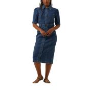 Denim Mini Jurk Trendy Stijlvol Object , Blue , Dames